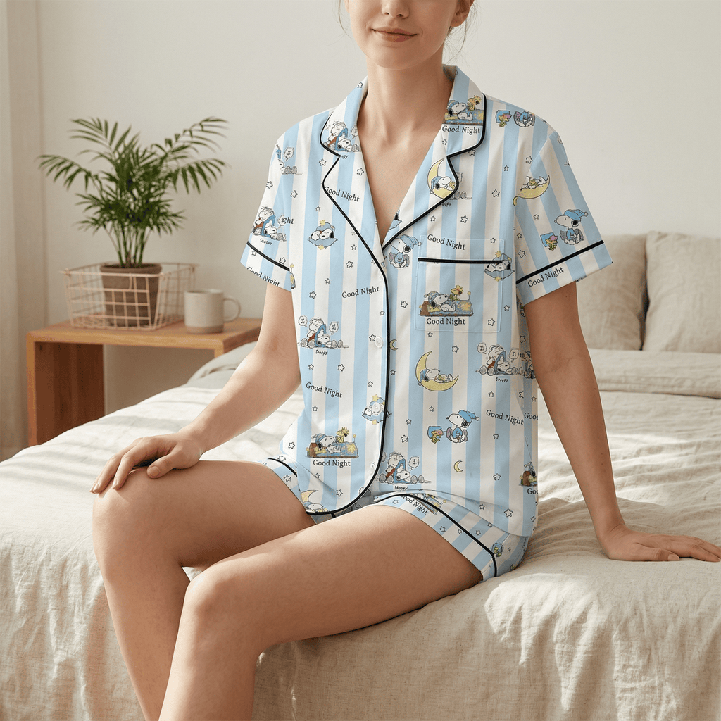 PREMIUM SNPY BUTTON SHORT PAJAMAS SET HTTT