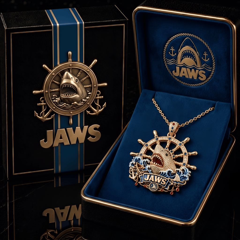 JAWS Solid Gold Chain with Diamond Pendant PDL