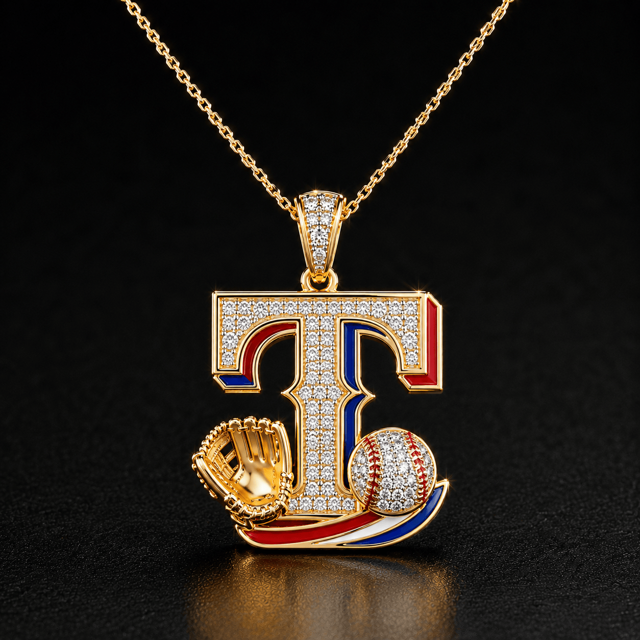 TXG Solid Gold Chain with Diamond Pendant BMD