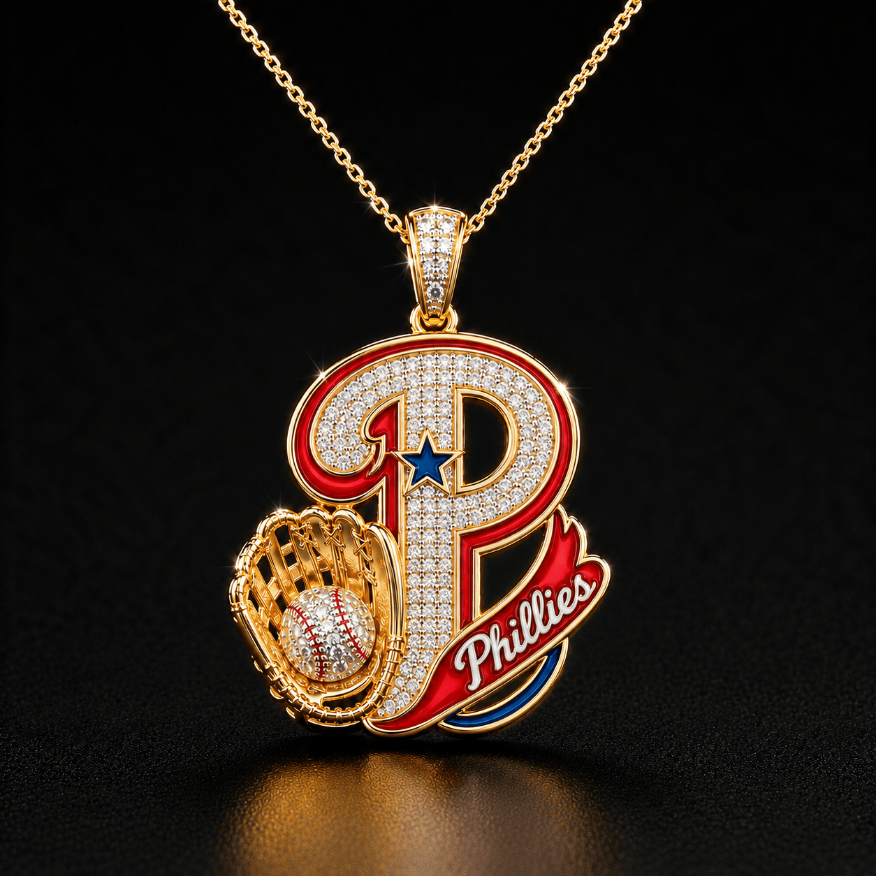 PPP Solid Gold Chain with Diamond Pendant BMD