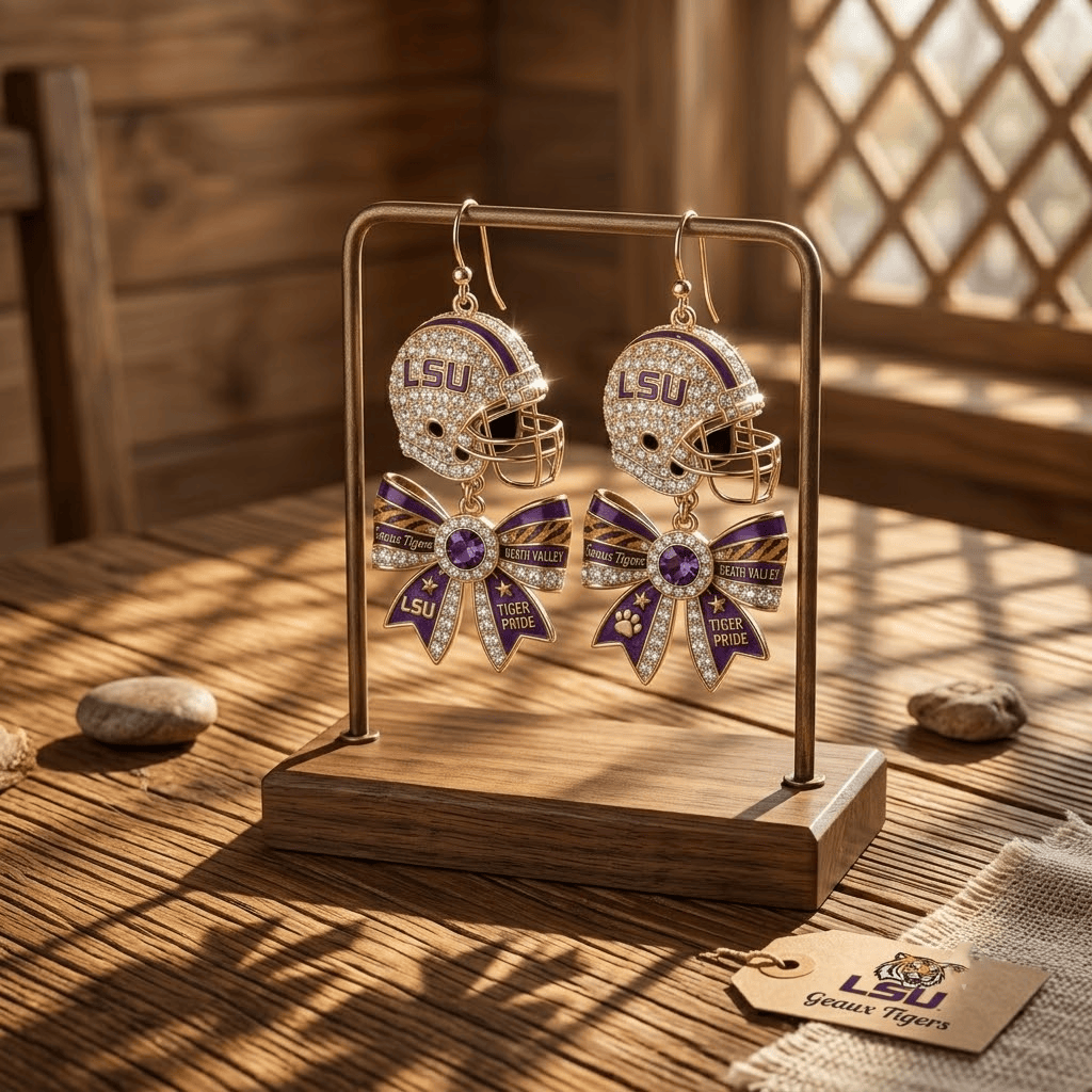 Premium LSU Dangle Earrings TNSM