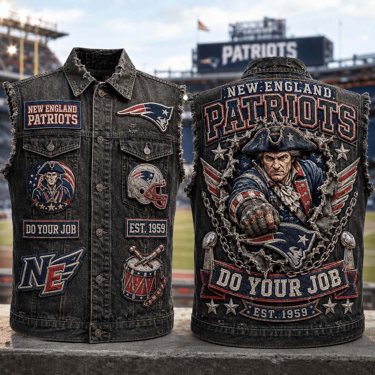 NEP PREMIUM DENIM VEST LNTH