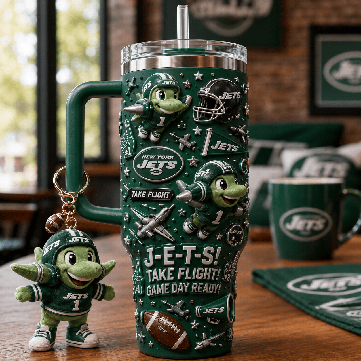 NYJ 40oz Tumbler With Handle DNBN