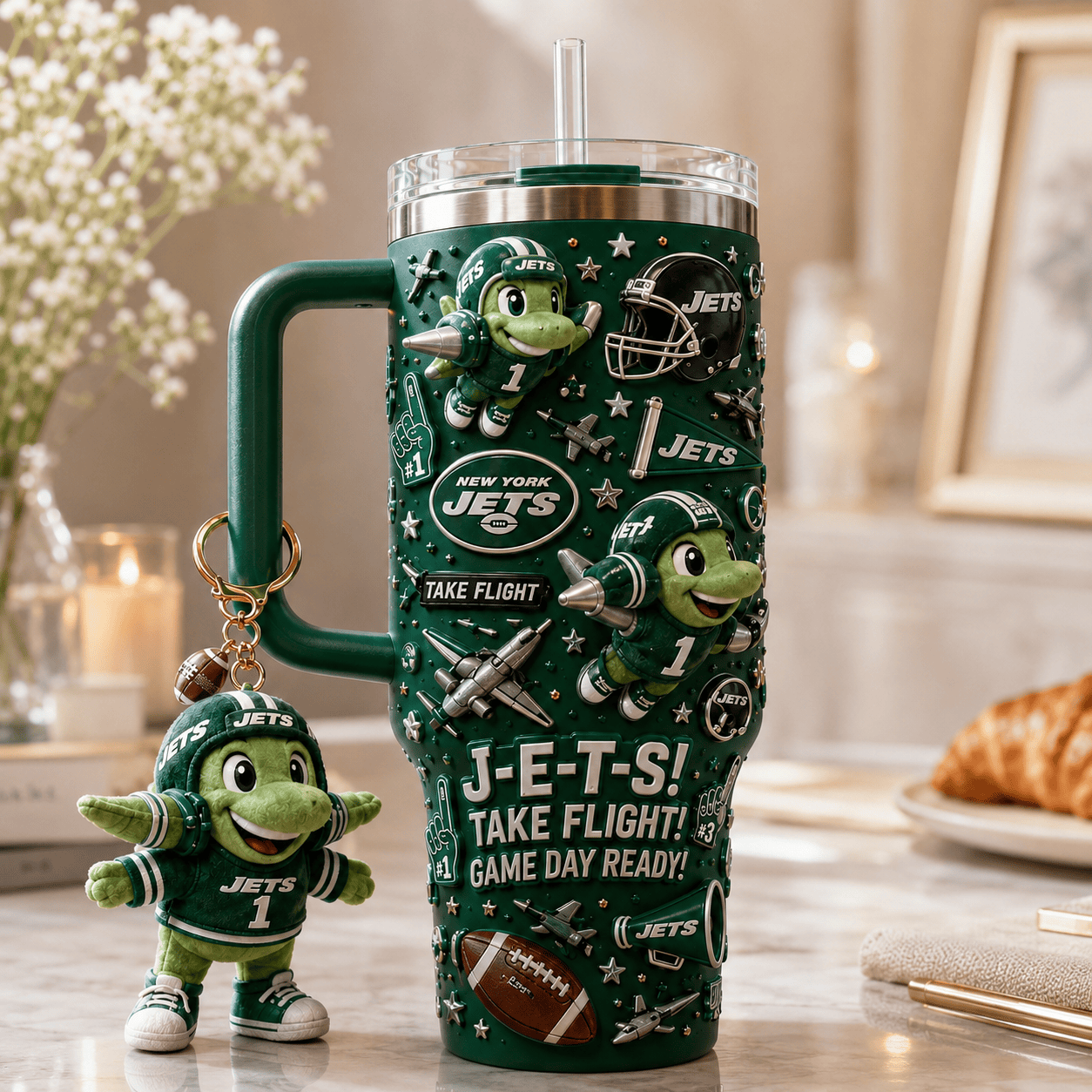 NYJ 40oz Tumbler With Handle DNBN
