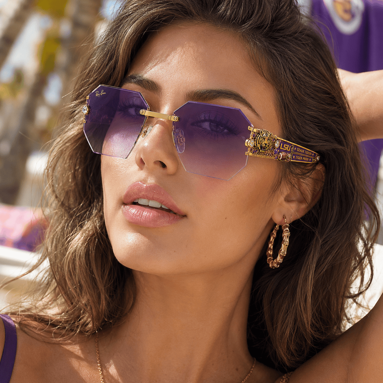 PREMIUM LSU UNISEX SUNGLASSES NPL