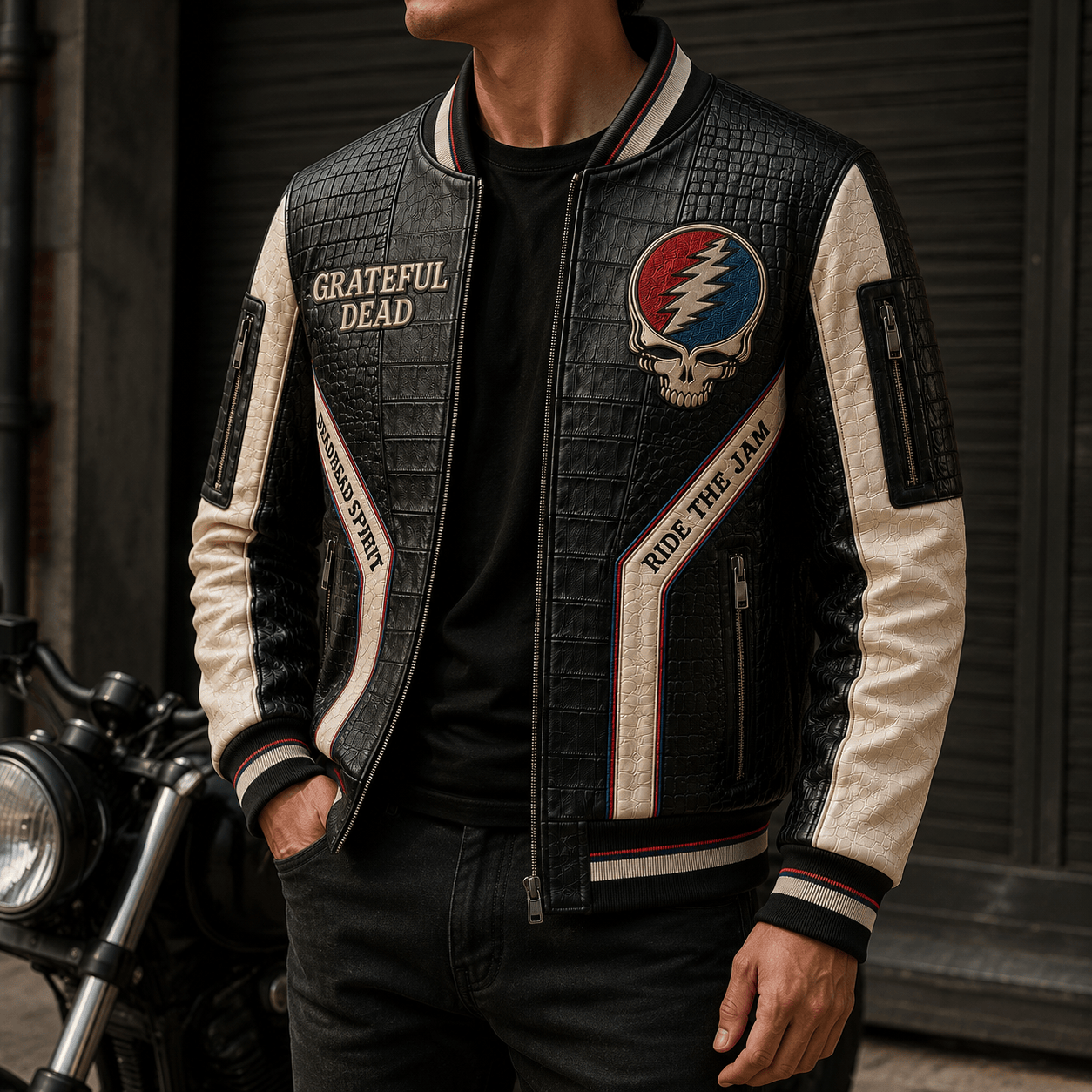 Premium GRFD Leather Zipper Jacket TTMH