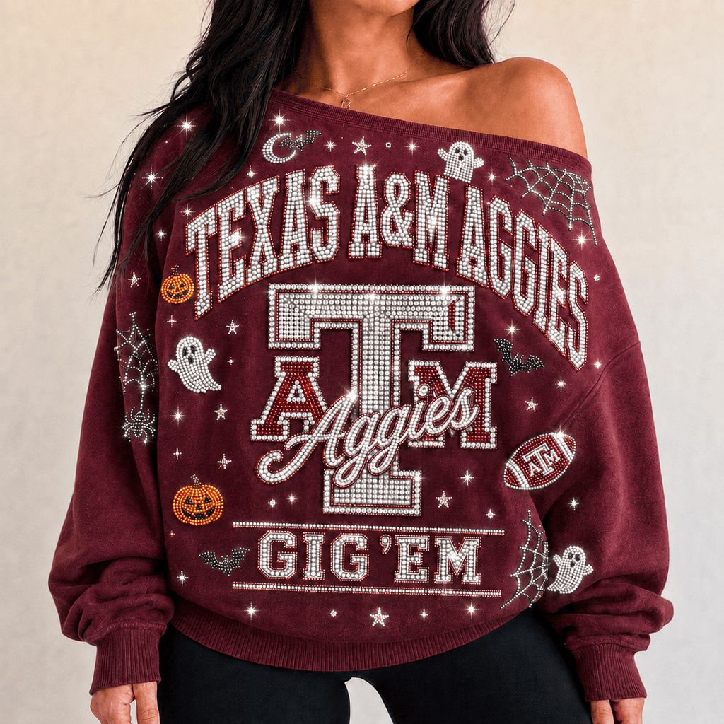 TAMA 3D SHOULDER RHINESTONE SWEATSHIRT NTKO