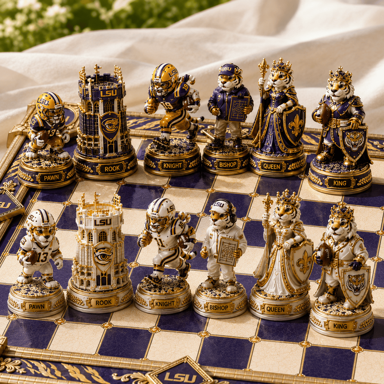 Premium LSU Chess Set NTNA