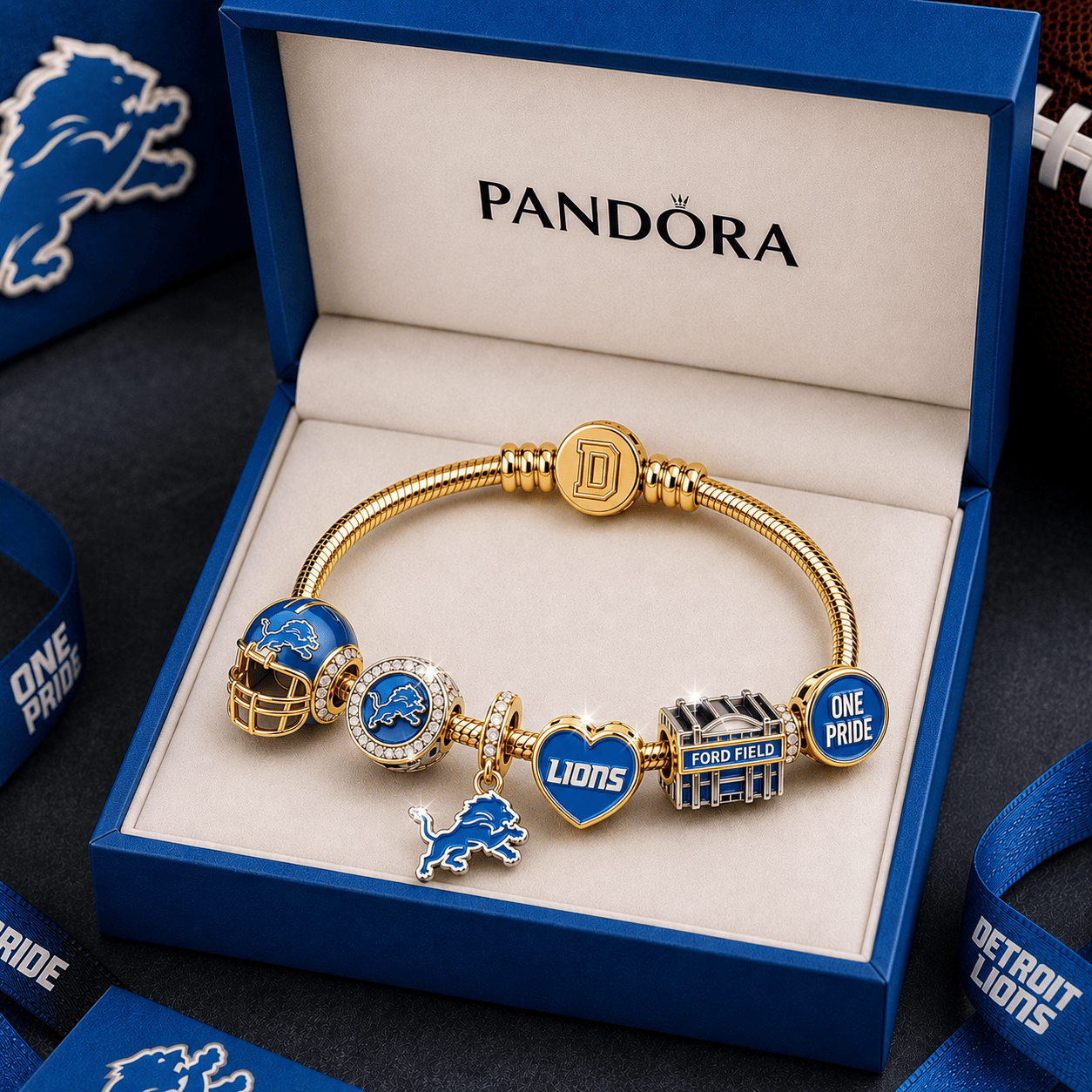 DTL Gold Charm Bracelet Set VTH