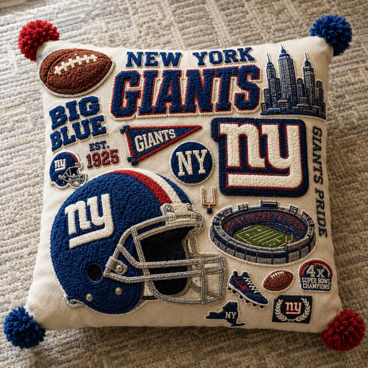 NYG Tufted Sofa Cover & Pillow Set DNBN