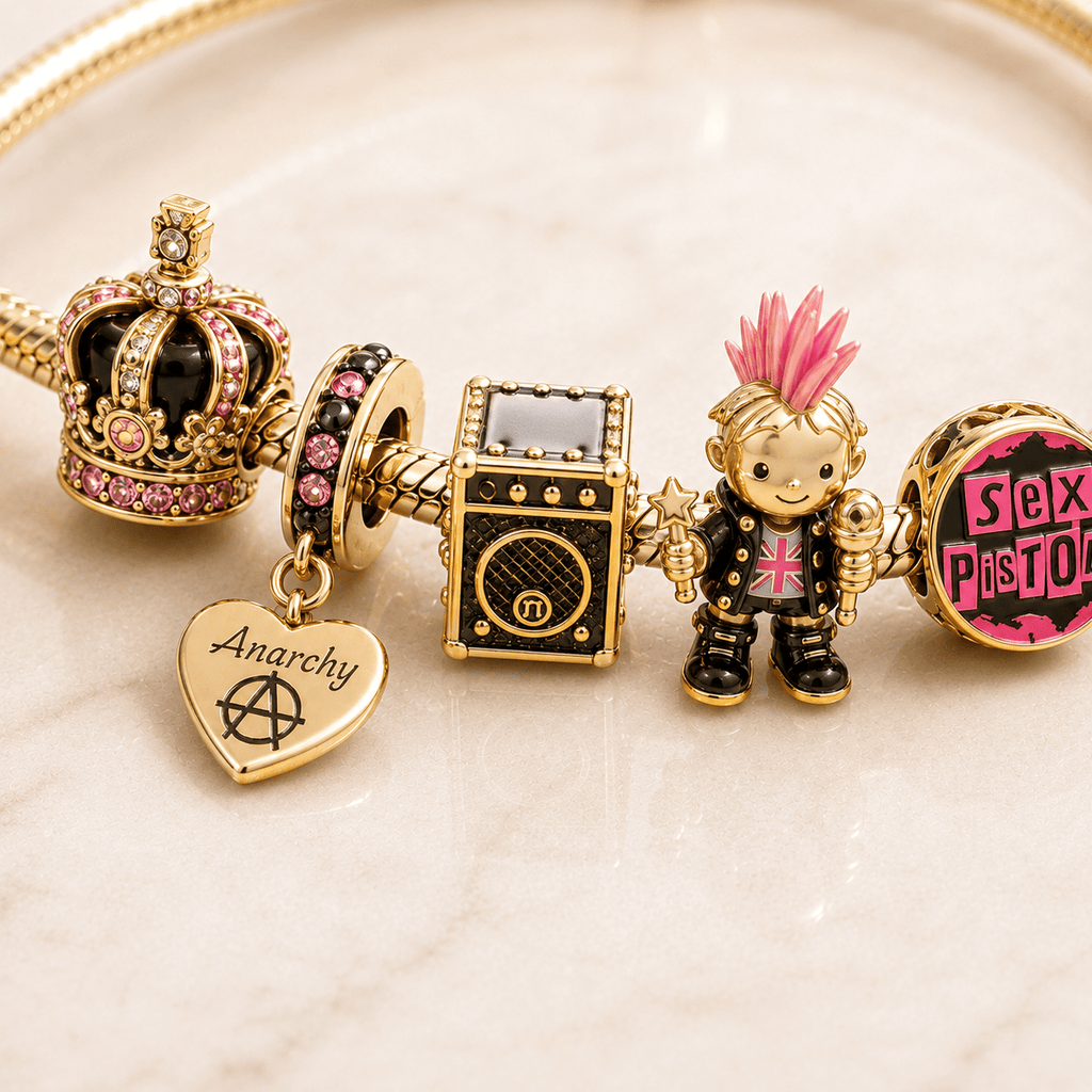 TSEP Gold Charm Bracelet Set PTT