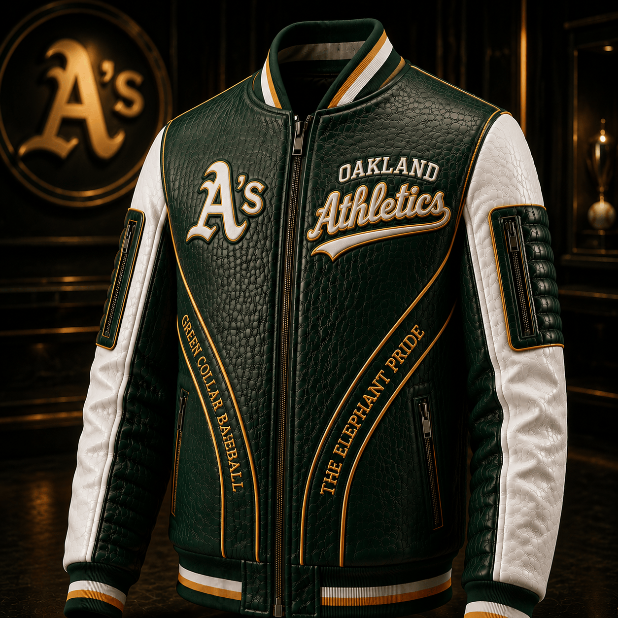 Premium OKAA Leather Zipper Jacket TTMH