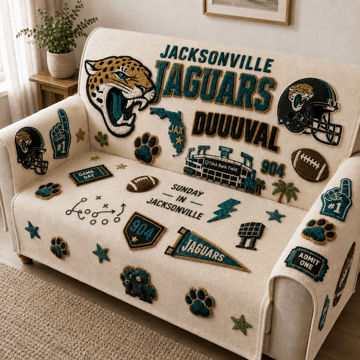 JSVJ Tufted Sofa Cover & Pillow Set DNBN