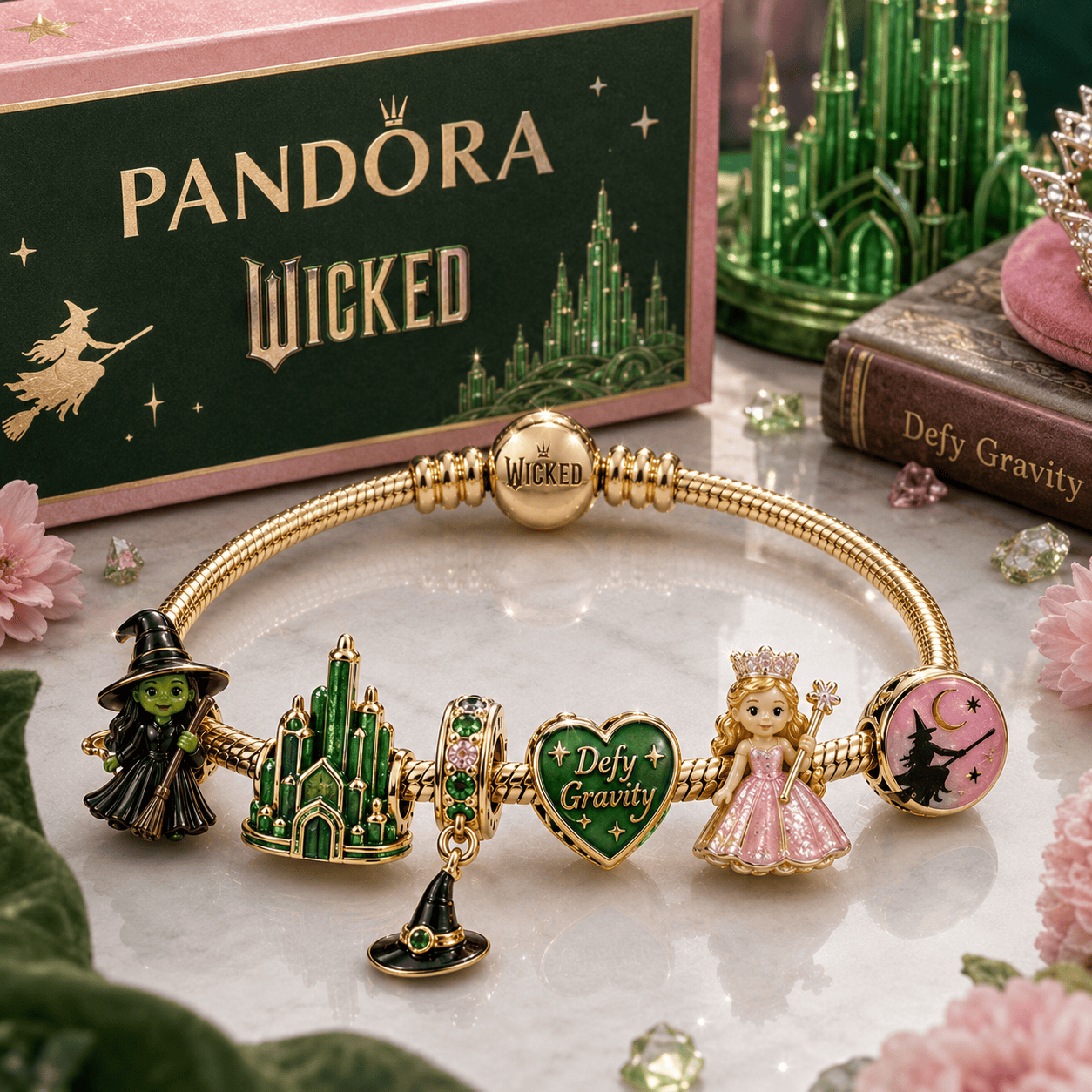 WCKD Gold Charm Bracelet Set BMD