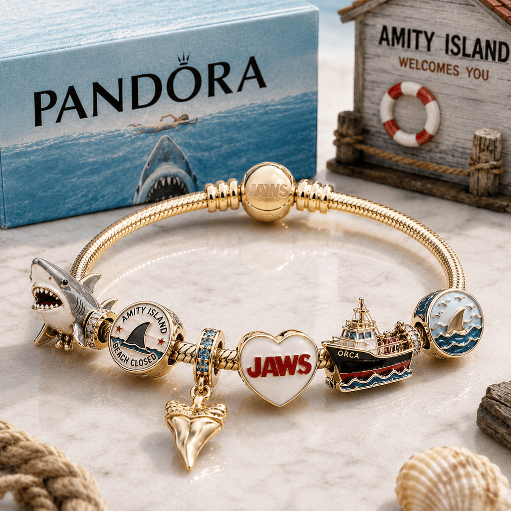 JAWS Gold Charm Bracelet Set BMD