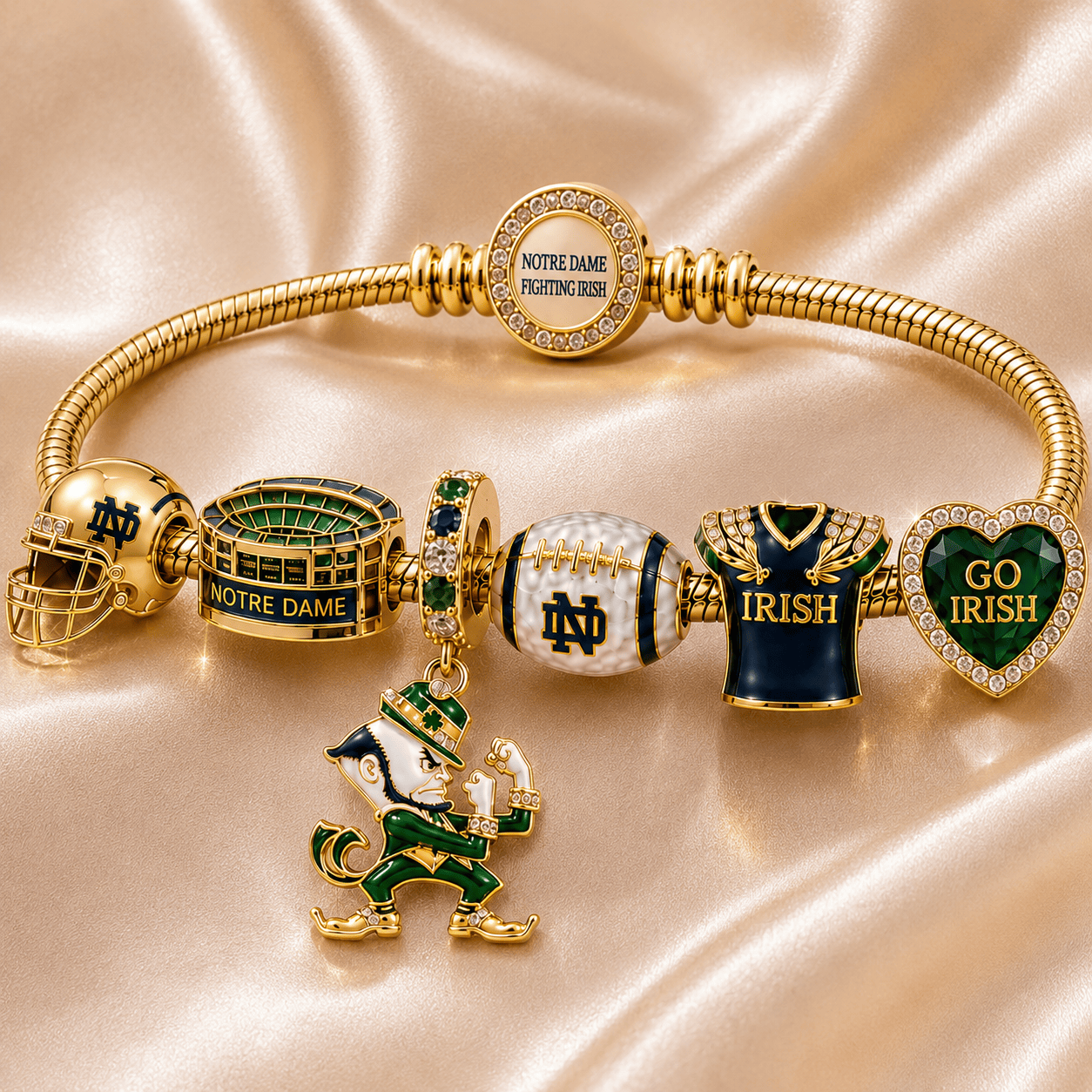 NODFI Gold Charm Bracelet Set TMH
