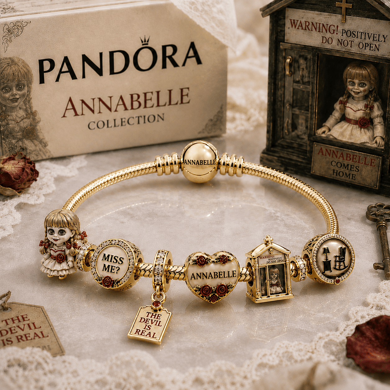ANBL Gold Charm Bracelet Set BMD
