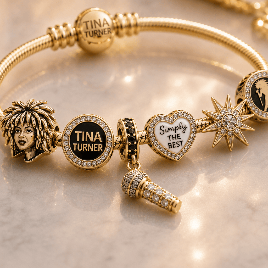TNTN Gold Charm Bracelet Set VTH