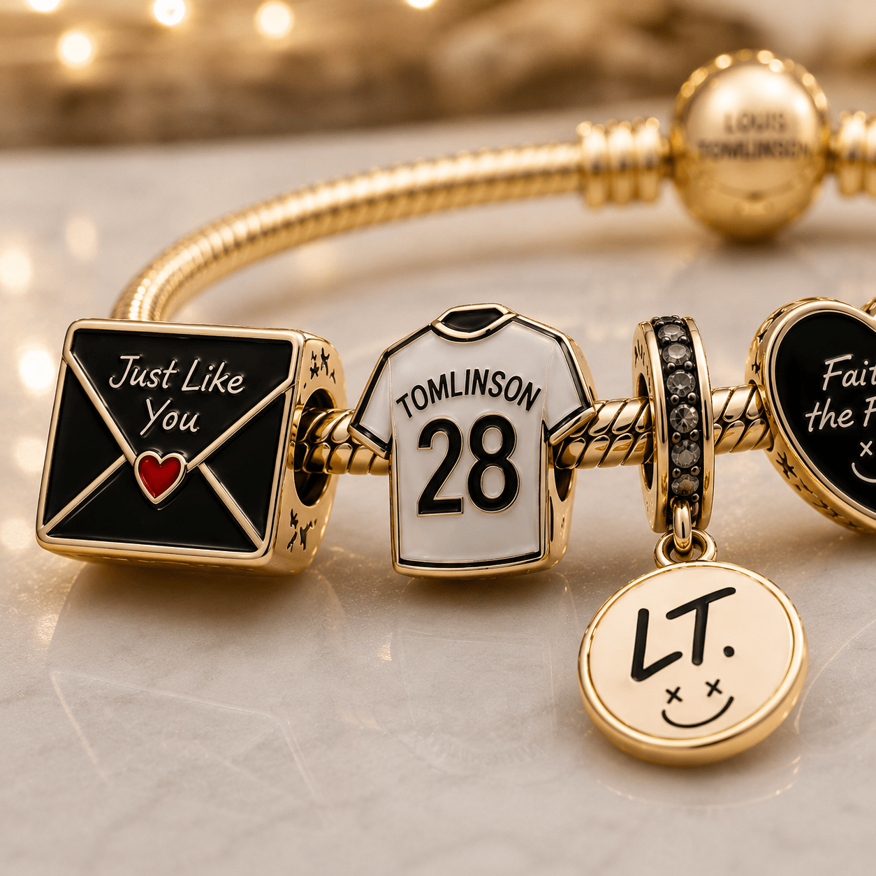 LTLS Gold Charm Bracelet Set VTH