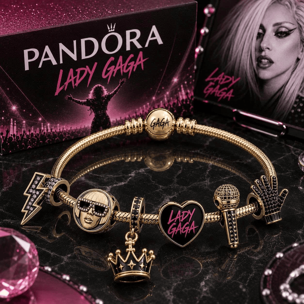 LDGG Gold Charm Bracelet Set VTH