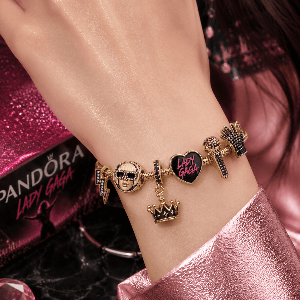 LDGG Gold Charm Bracelet Set VTH