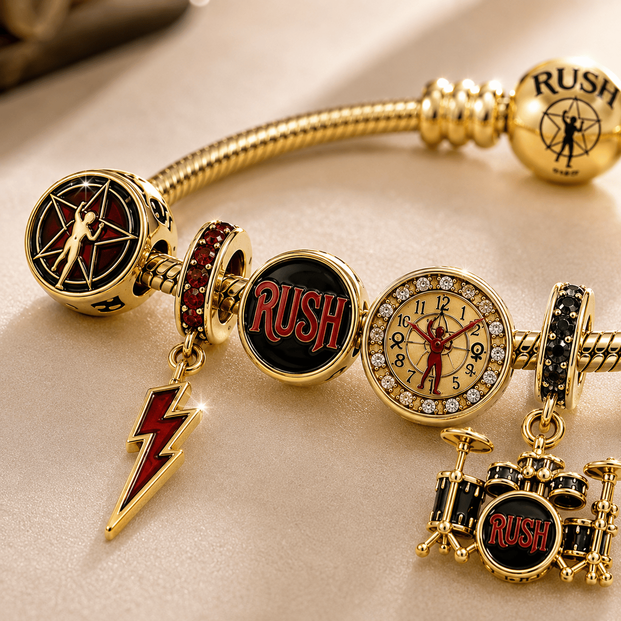 RSH Gold Charm Bracelet Set TTTT